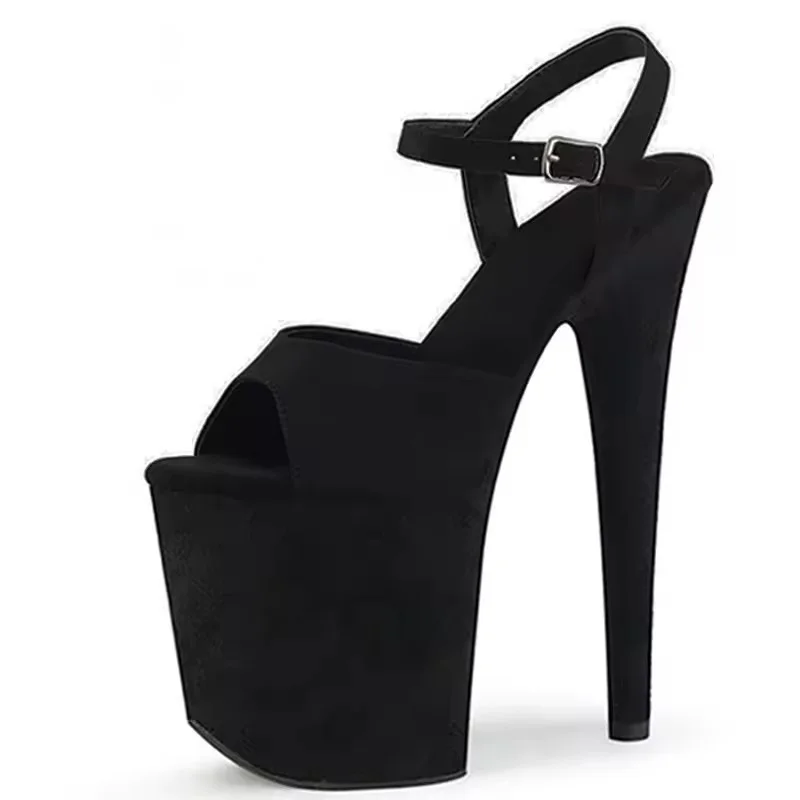 

Summer 20CM Sexy Super High Heel Pole Dance Shoes Nightclub Suede Platform Stripper Sandals Striptease Stiletto Women Heels
