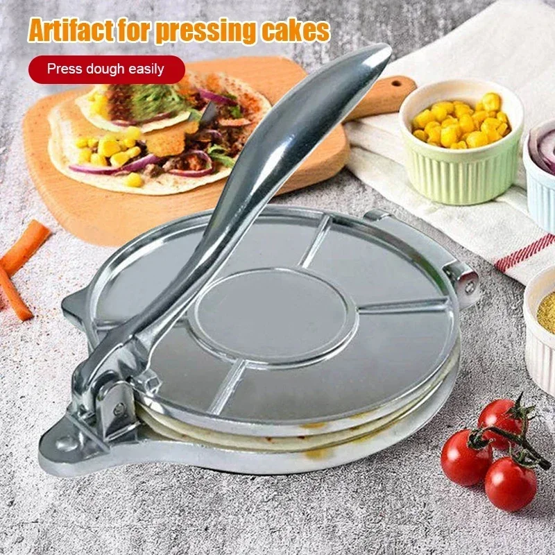 16/20cm DIY Tortilla Press Maker Aluminium Alloy Manual Corn Tortillas Dough Pressing Tools Kitchen Bakeware Cooking Accessories