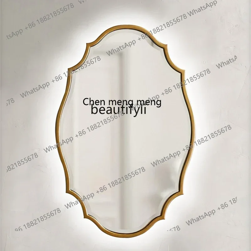 

Washing mirror led lamp dressing, American bathroom, light luxury and simple bathroom wall-mounted makeup mirror