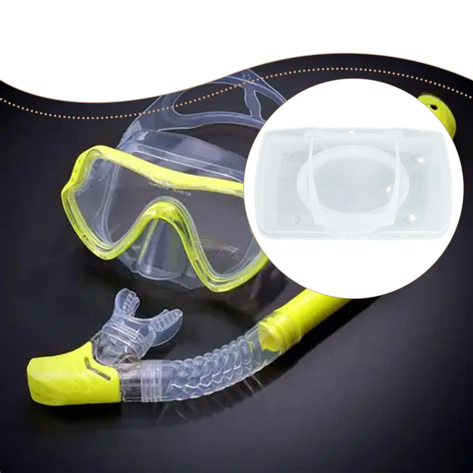 

Ящик для хранения очков и трубок для плавания, портативный защитный прямоугольный контейнер, пылезащитный чехол для водного спорта, бассейна, путешествий