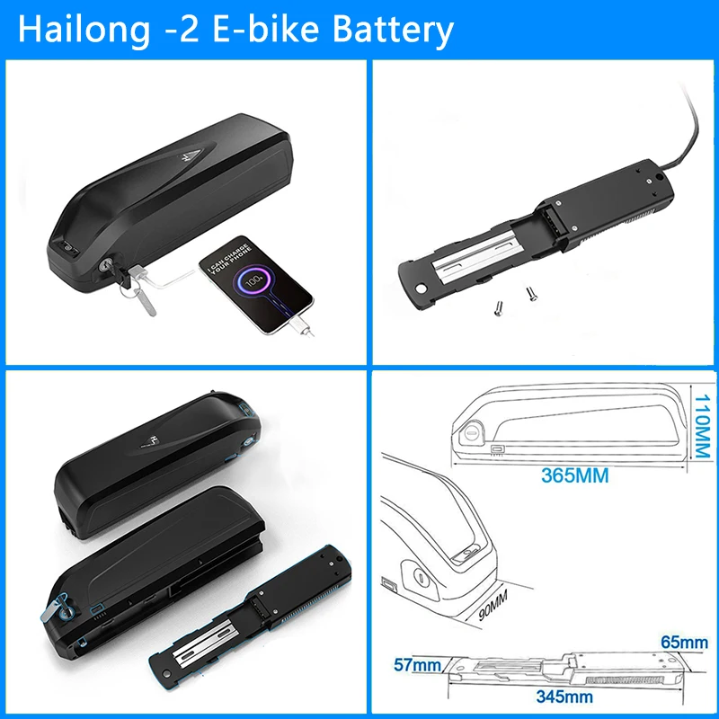 for Hailong E-Bike Battery 18650 36V 48V 52V 14Ah 21Ah Mountain Bicycle Electric Bateria Pack for Bafang 750W 500W 250W