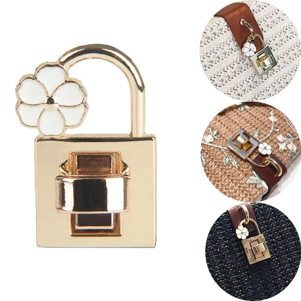 

Practical Metal Handbag Flower Craft Hardware Clasp Turn Lock DIY