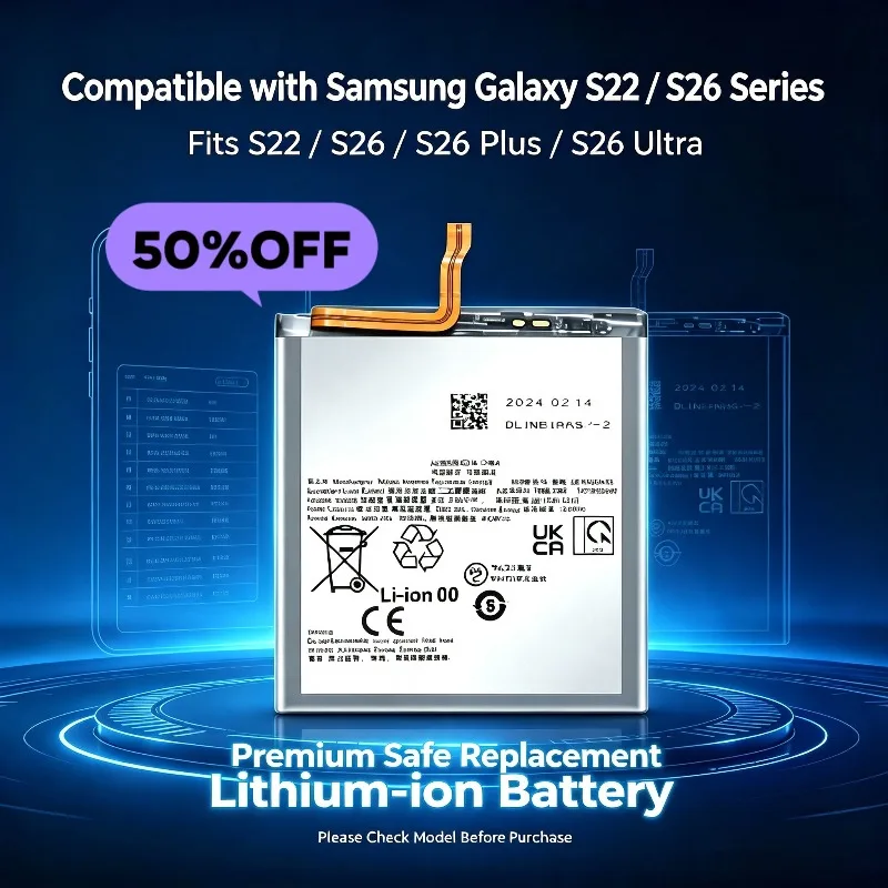 For Samsung S22/S26 Series S22/S26/S26 Ultra S26Plus 3590mAh 3.83V Premium Safe Replacement Lithium‑ion Battery