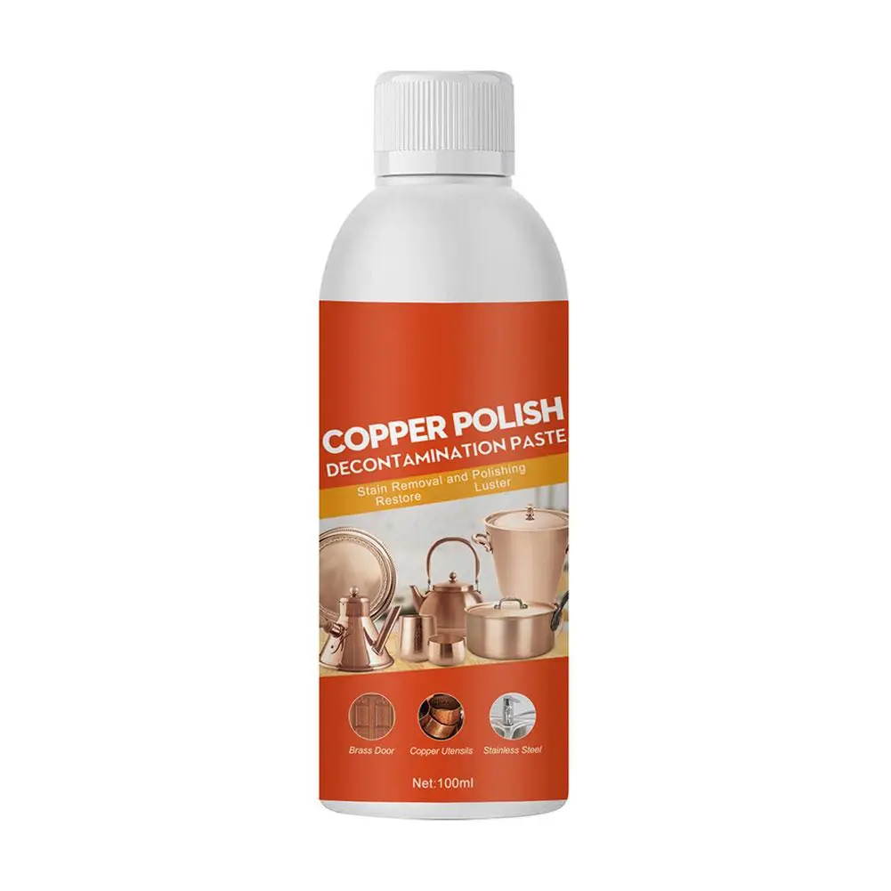 Brass and Copper Tarnish Remover Harmless Non-abrasive Metal Polish Cleaner for Polishing of Electrical Decontamination Paste