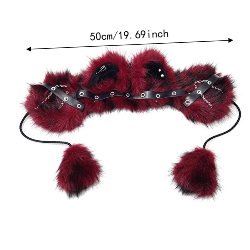 Headwear Y2K Gothic Cat Ear Earmuffs Cosplay Wind-proof Fluffy Earmuffs Thick Warm Headwear Winter Plush Earmuffs Autumn 5