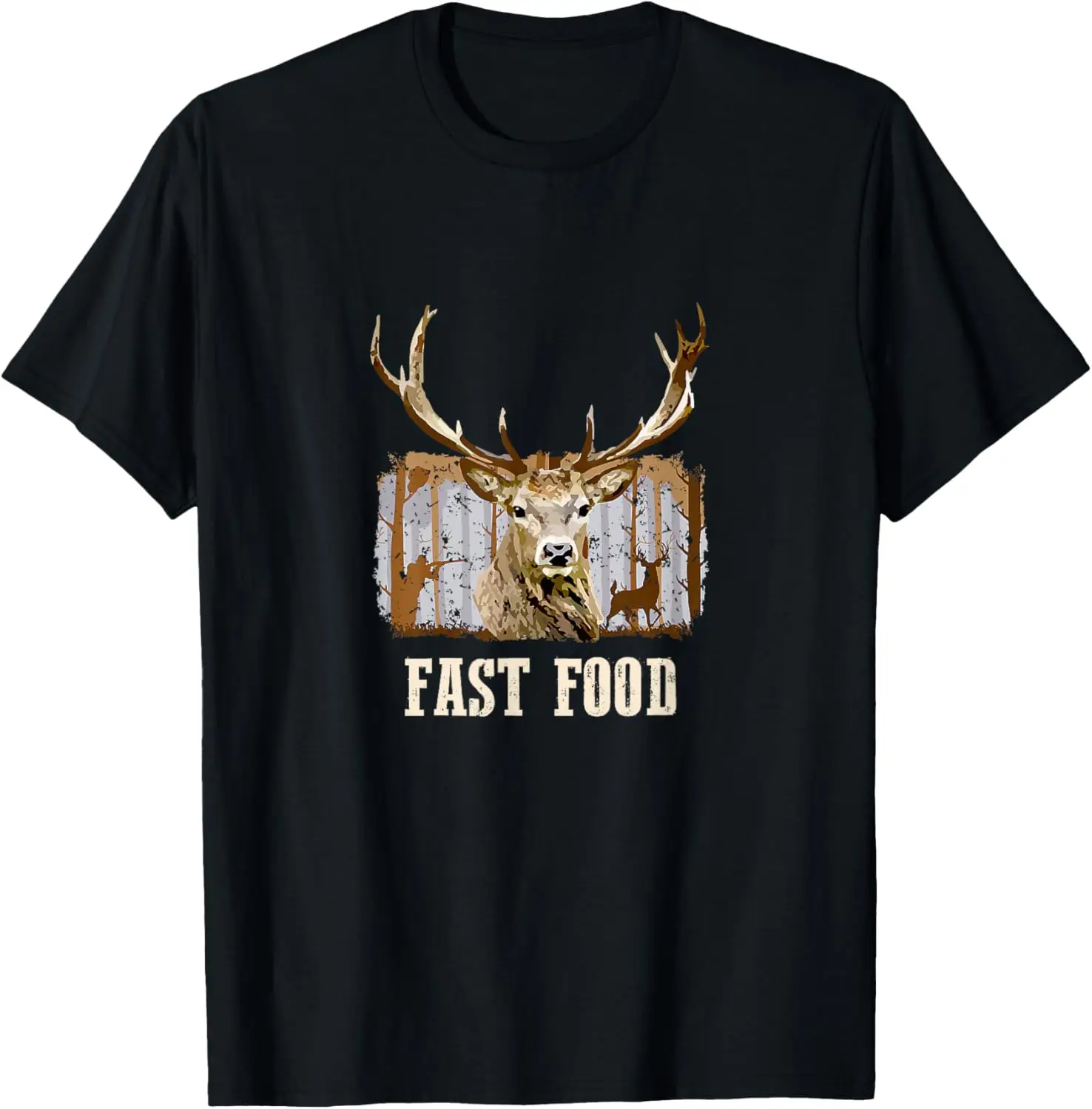 Funny Deer Hunting Season Fast Food Hunter T-Shirt