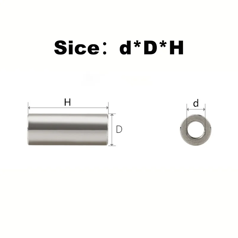 

80-200Pcs M3 M4 M5 M6 Stainless Steel Flat Washer Round Gasket Thickened Extended Sleeve Isolation Spacer Tube for Bolt Hardware