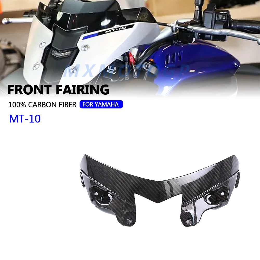 For Yamaha MT-10 MT 10 MT10 FZ-10 2016 - 2019 2020 Motorcycle 3K Carbon Fiber Windshield Windscreen Front Fairing