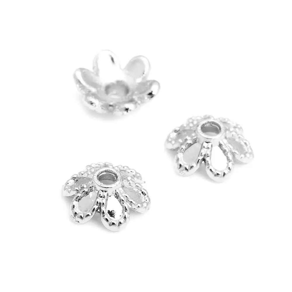 50 SZTUK Mosiężne Koraliki Kwiatki w Kolorze 18K Złota Wysokiej Jakości Nasadki do Naszyjników Kolczyków Akcesoria DIY Biżuteria Oficjalna strona Rosediy