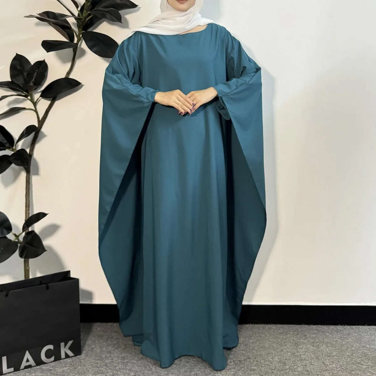 Muslim Abayas Loose Maxi Dresses Women Jilbabs Muslim Dress Kaftan Casual Solid Robe Islamic Ramadan Dresses