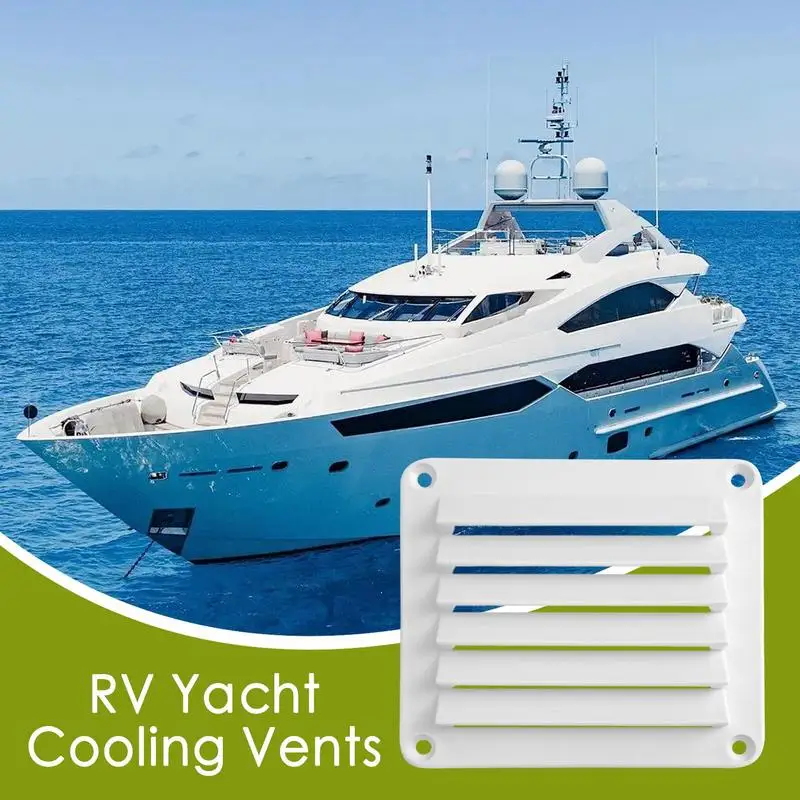 Rectangular Marine Vent Marine Air Vent Square Air Vent For Boats Nylon Optimal Heat Dissipation For Marine Uses And Caravans