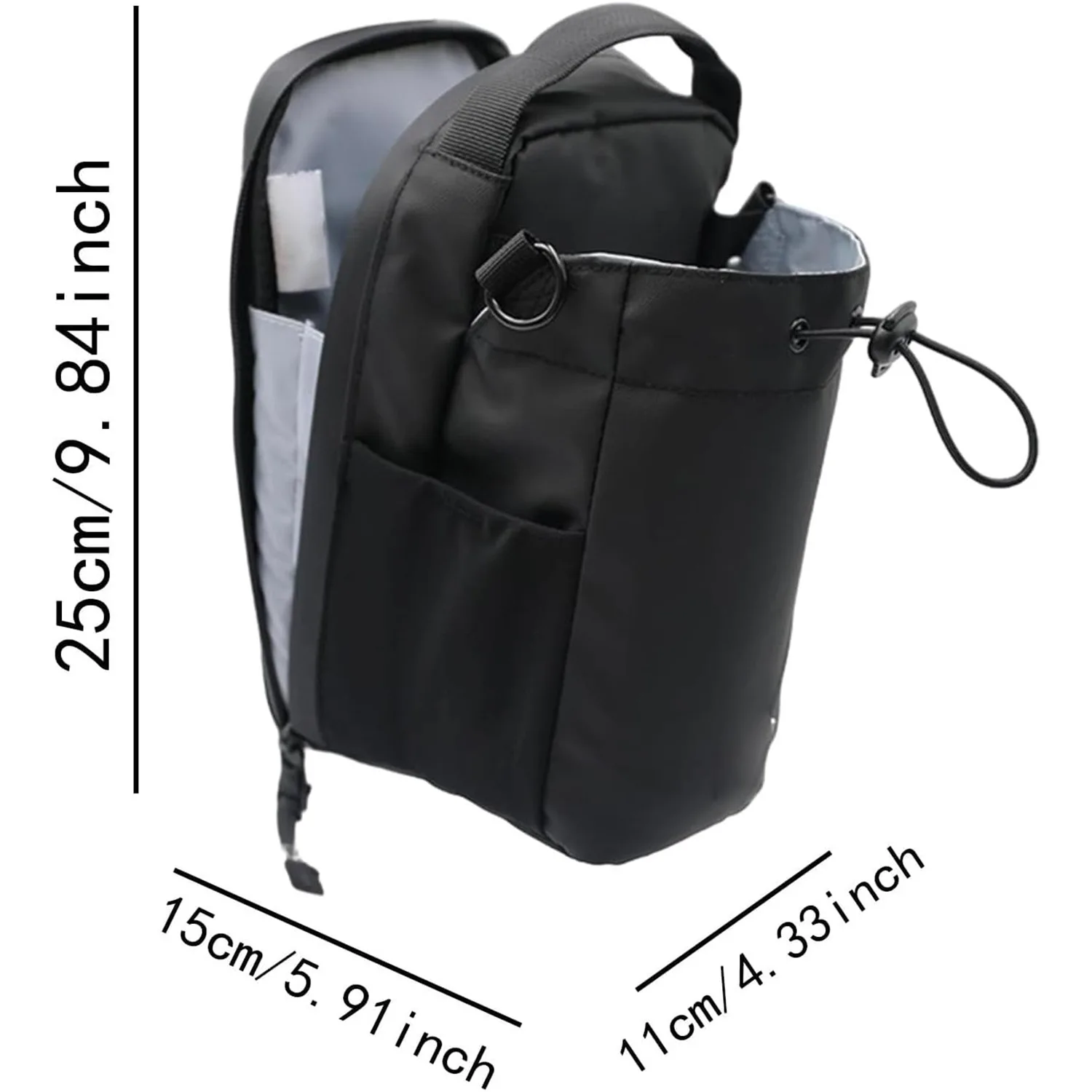 Large Capacity Magnetic Gym Bag Portable Carrier with Phone Pocket Water Bottle Pouch - Organizer for Gym Accessories