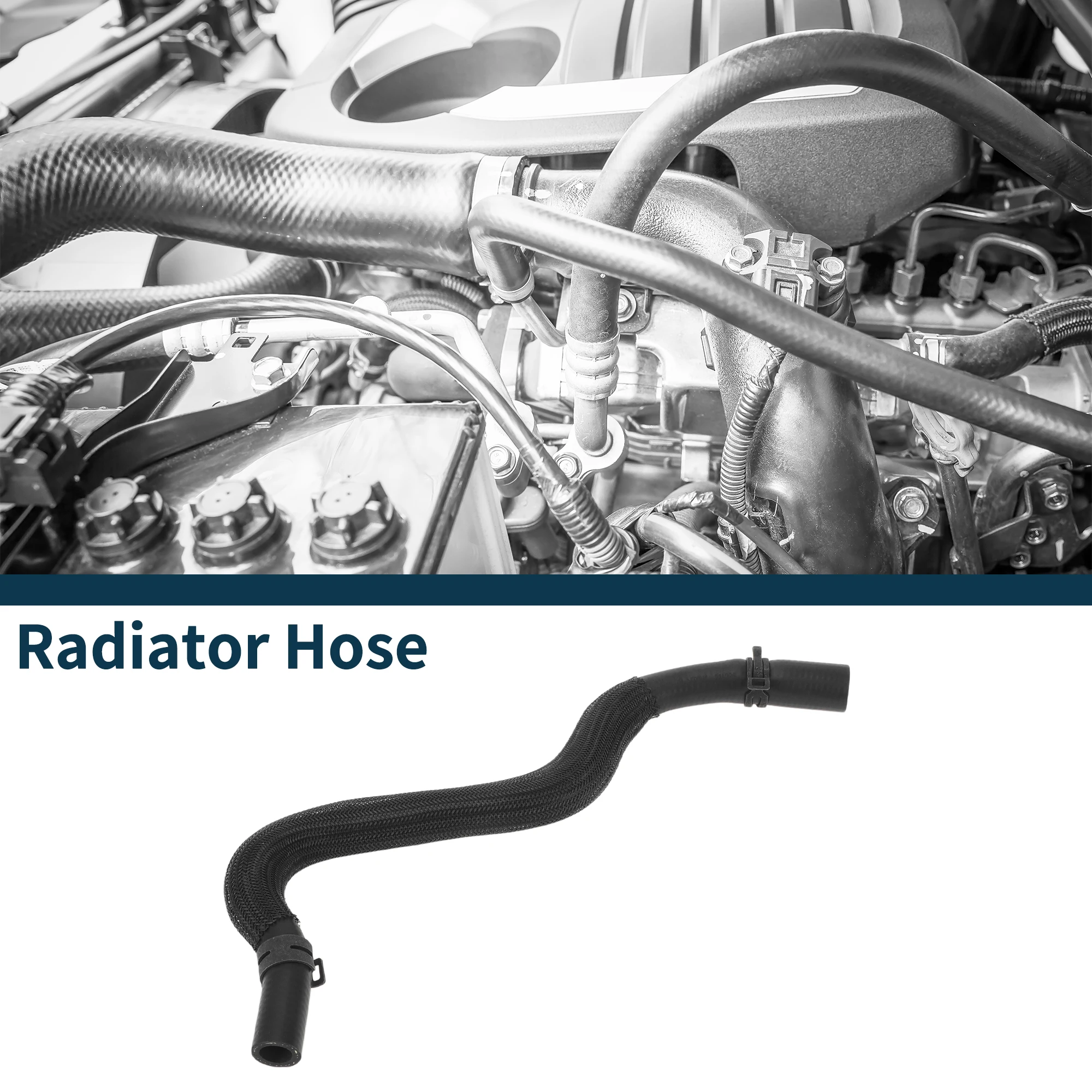 

UXCELL Radiator Hose Coolant Pipe for Volvo S80 2007-2015 No.8623124 Rubber Black 1 Pc