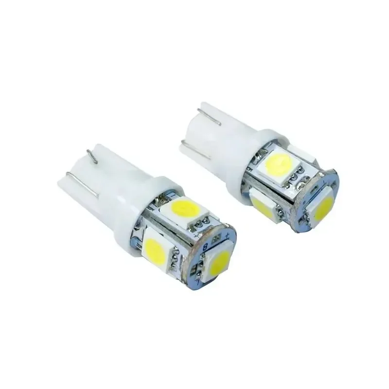 LED Side Light Wedge Bulbs Xenon 12V for Car Light Bulb T10 5050 5smd 5W5 Width License Plate Light Motorcycle Turning