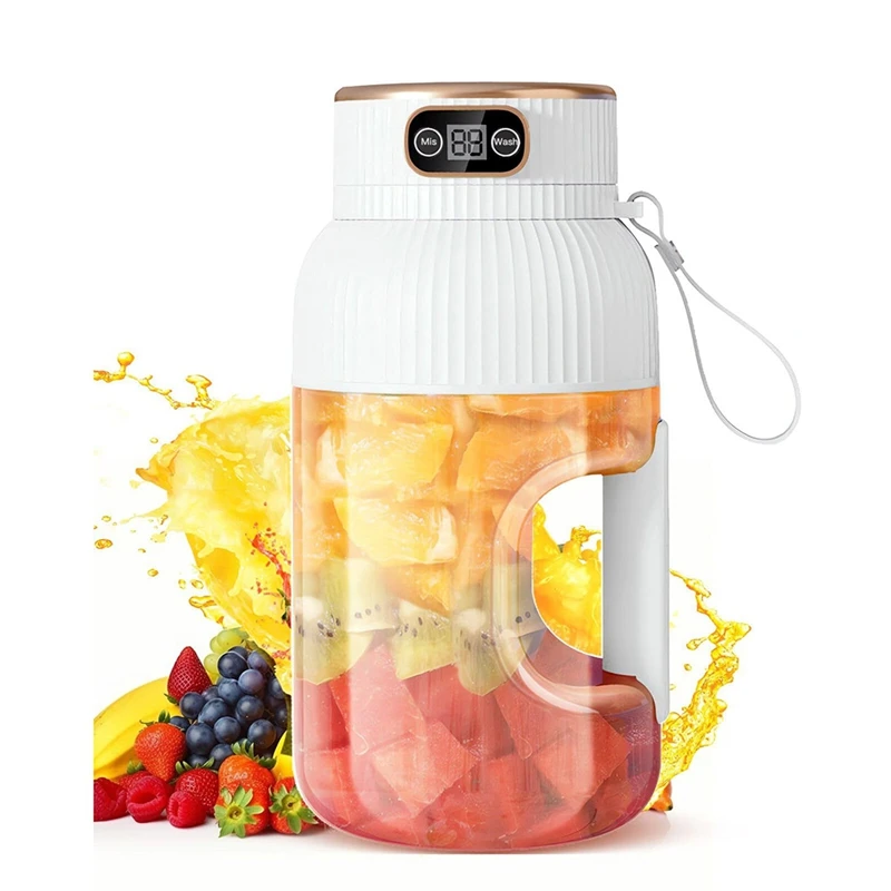 

AS60-Portable Juicer Blender, 40 Oz Multifunctional Portable Juicer Cup, USB Rechargeable Electric Blender For Home/Travel