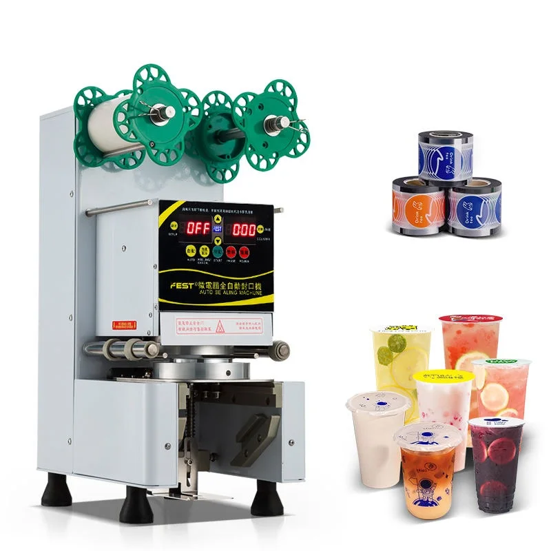 High-quality pet can sealing machine Automatic pop-up can sealing machine Plastic cup sealing machine Beverage coffee Hot drink