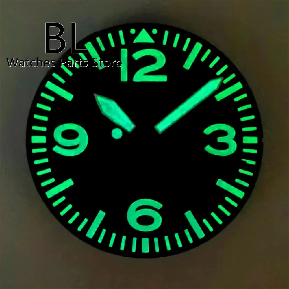 BLIGER 38mm Pilot Watch For Men NH35A PT5000 Movement Square Case Sapphire Glass Black Dial C3 Luminous Rubber Strap Waterproof