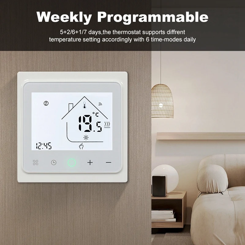 ABGR-16A tuya inteligente wifi termostato de água elétrica quente piso aquecimento água caldeira gás controlador temperatura para alexa