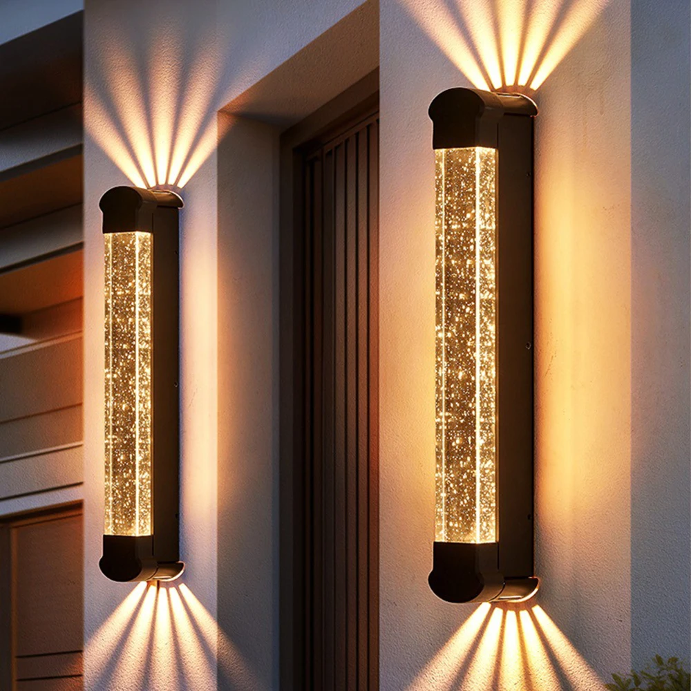 

Outdoor Crystal Wall Lamp Waterproof Balcony Villa Corridor Exterior Wall Simple Outdoor Courtyard Stairs Up and Down Spotlights