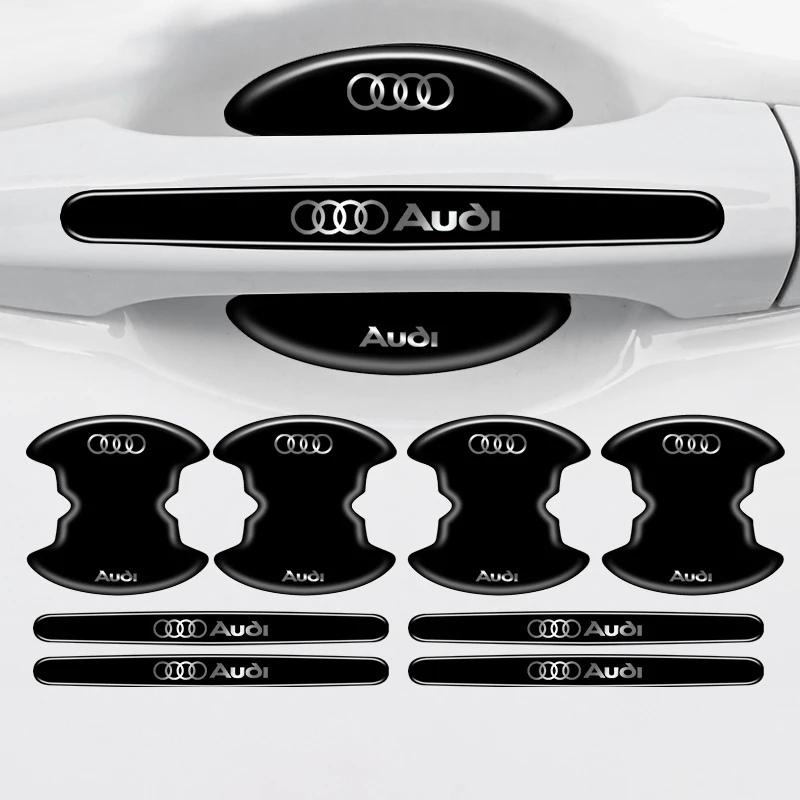 

Car Door Bowl Handle Decoration Stickers Wiper Decal For Audi A6 A6L A7 A8 A8L A3 E-tron 55 Q7 Q8 C8 2019 2020 2021 Accessories