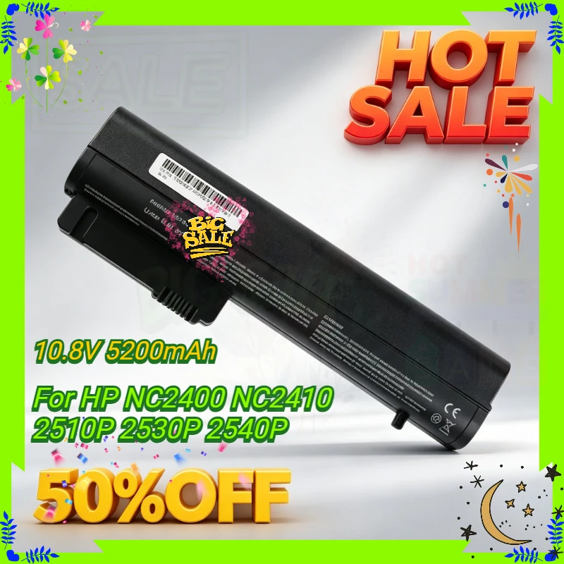 

6Cells 5200mAh Laptop Battery for HP EliteBook 2530p 2510P 2540p NC2410 Nc2400 EH767AA HSTNN-C48C 404887-241 EH768AA HSTNN-XB21