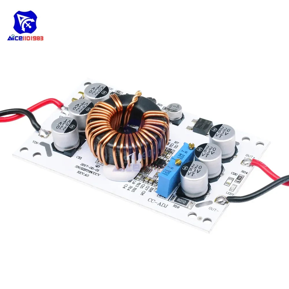 CC/CV DC-DC 10 -60V to12 -60V 10A 600W Adjustable Step-Up Boost Power Supply Module Non-isolated Transformer Voltage Regulator