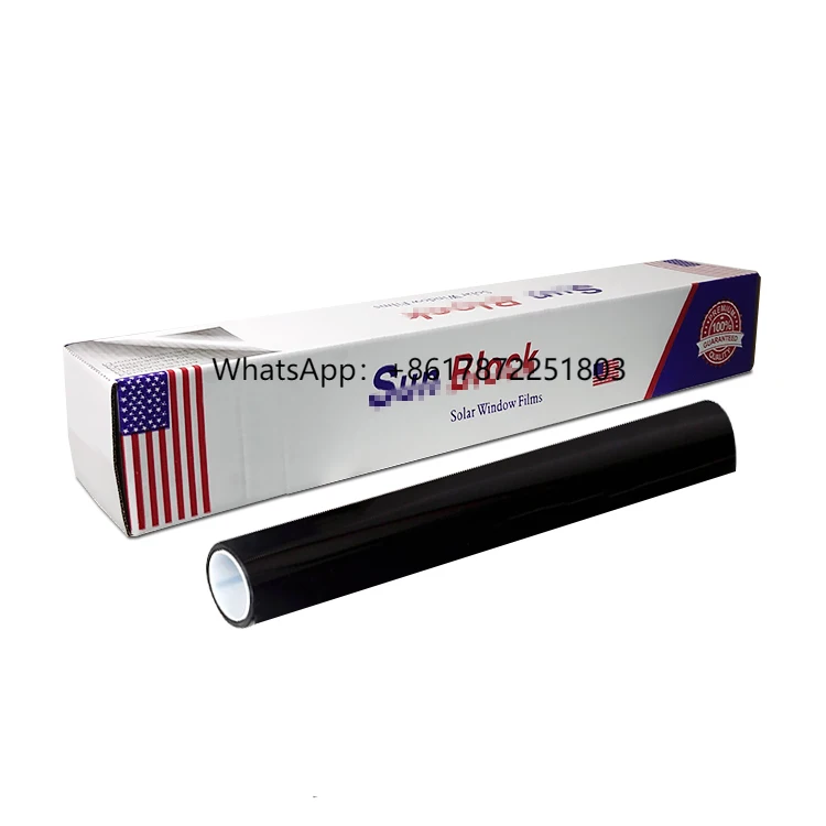 

Factory Price Sun Black VLT05% 1PLY Heat Resistant Privacy Protection Solar Protection Film Windshield Sun Shade Tint Film