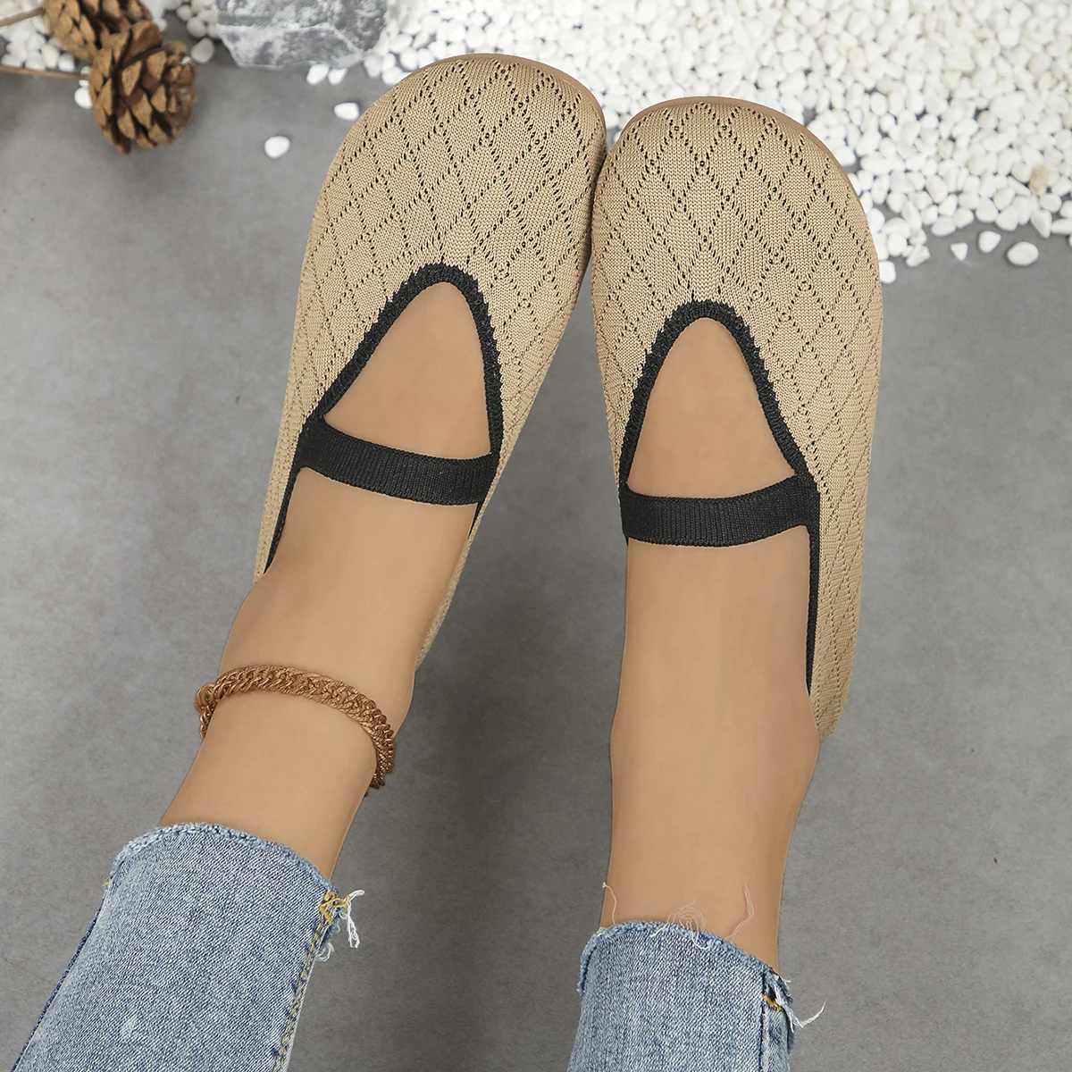 2024 Autumn New Women Fashion Round Toe Flat Shoes Women Comfortable Shallow Mouth Slip-On Loafers Shoes Shoes for Women