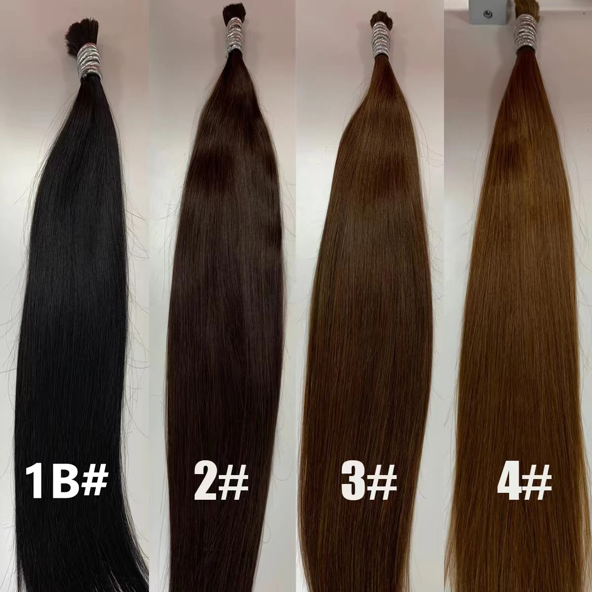 Bulk Hair 100% Real Human Hair Machine Made Virgin Remy Straight Hair Bulk 18-30inch 100g Natural Blonde Hair Extension No Weft