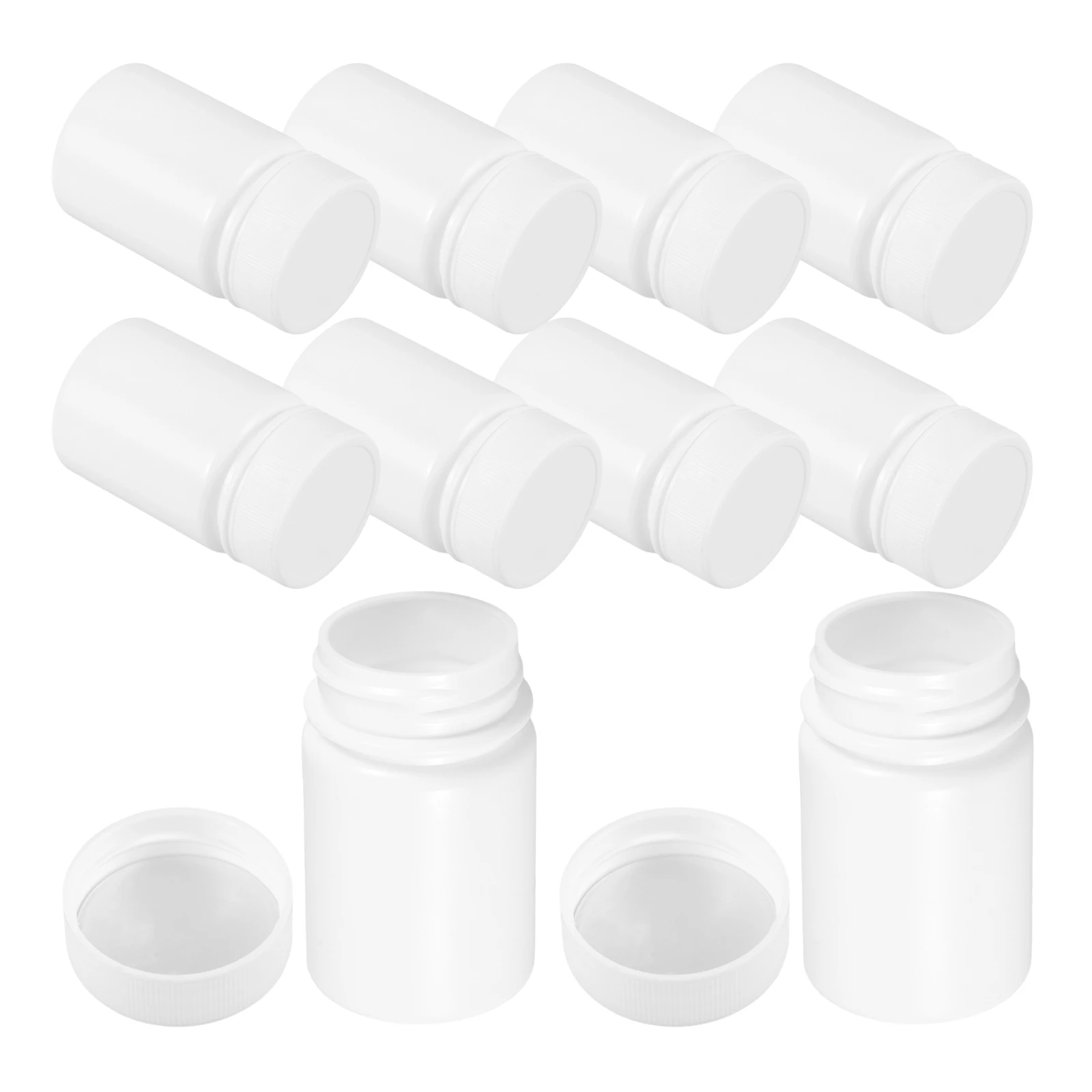

10pcs Sample Bottle Plastic Medicine Container Sealing Vial Travel Dispensing Small Empty Organizers