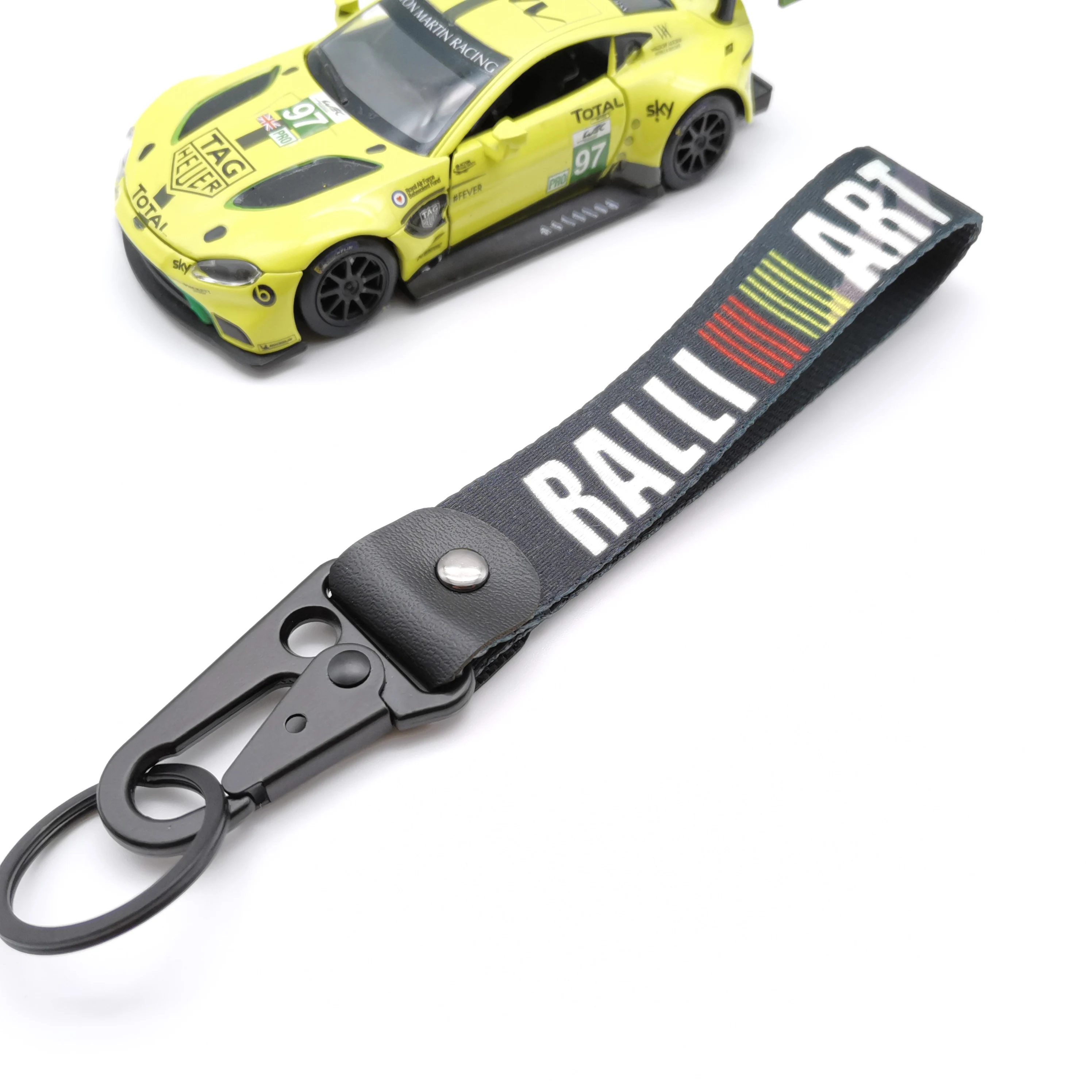 

Jdm Car Keychain ralliart Nylon Thermal Transfer wristlet Key Ring Strap Lanyard Gift Race Refit For Honda Toyota Auto pendant