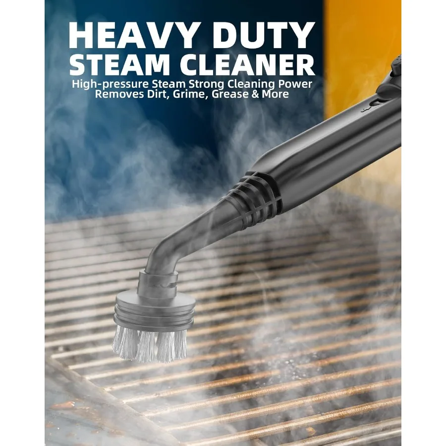 Pembersih Uap Genggam Bertekanan untuk Penggunaan di Rumah dengan 30 Aksesori, Steamer Portabel Tugas Berat dengan Tangki 1.5L untuk Lantai Keramik