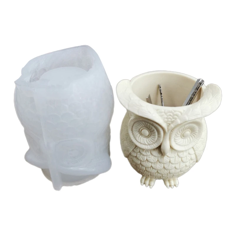 Owl Planter Resin Silicone Mold Silicone Resin Art Molds DIY Resin Moulds Pen Holder Casting Mold Flower Pots Molds