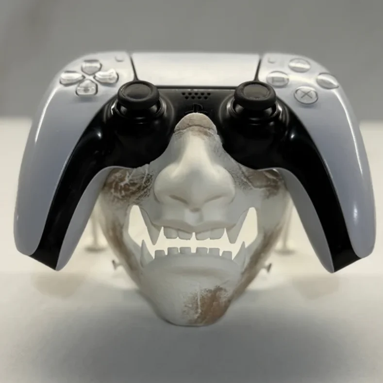 Samurai Ghost Mask Handle Bracket 3D Printing Game Controller Base For PS5 Desktop Display Stand Game Console ComputerDecoration
