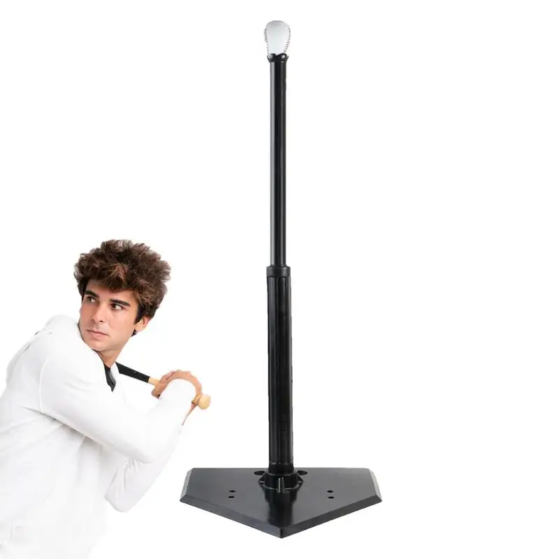 

Baseball Tees For Hitting Baseball Adjustable Batting Stand Black Batting Tee For Professional Players Portable Hitting Stand