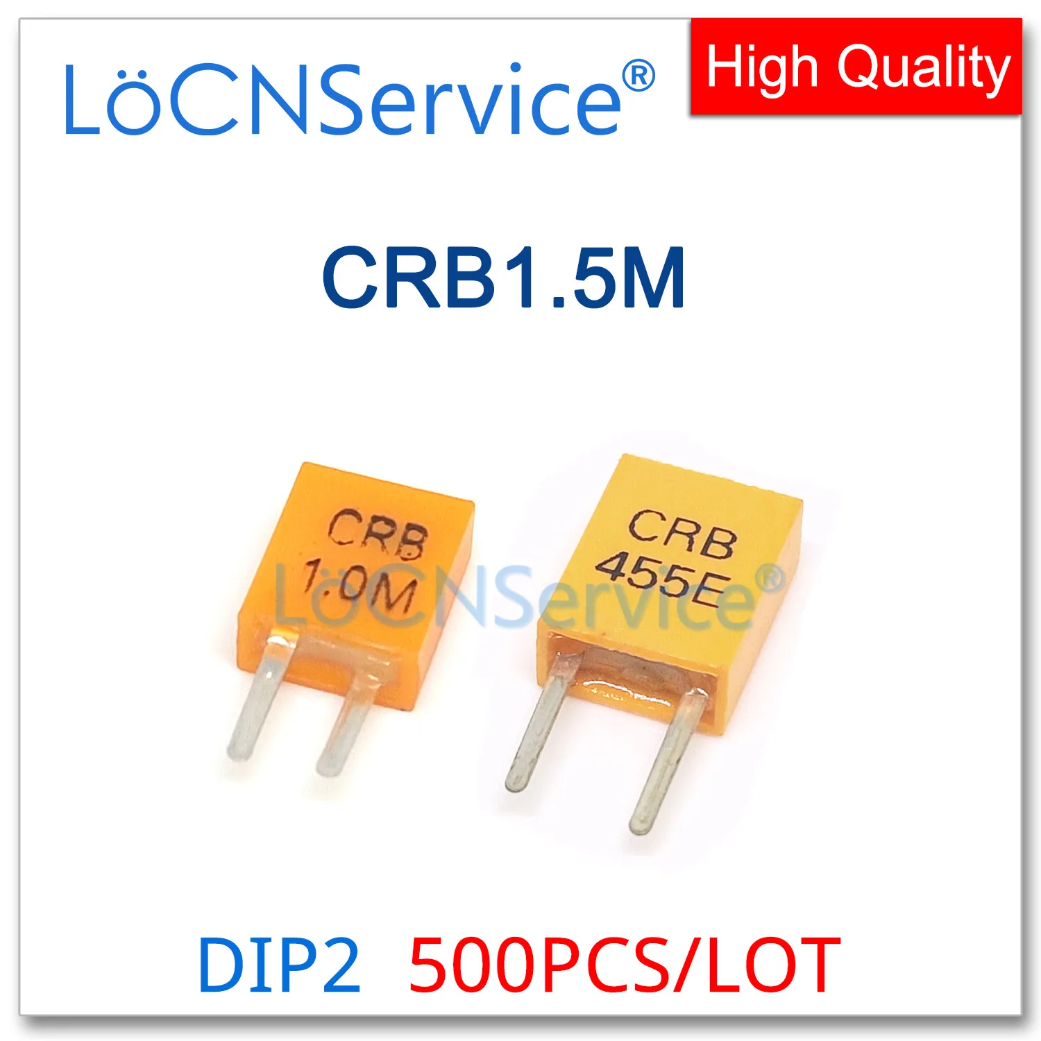 LoCNService 500PCS CRB 1.5M DIP-2 Ceramic Crystal 1.5MHZ 1.500Mhz 2-DIP CRB1.5M Resonator DIP