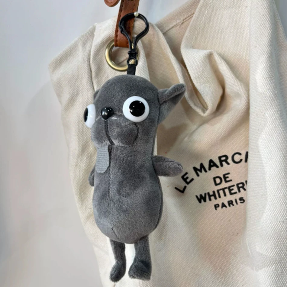 봉제 인형 치와와 핑크/그레이 플러시 장난감 강아지 펫 키체인 펜던트 봉제 인형 리얼리스틱 귀여운 치와와 플러시 어린이 장난감