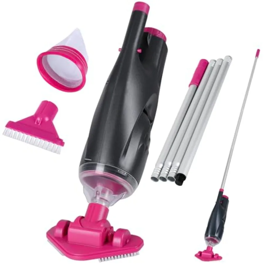 

Перезаряжаемый беспроводной водонепроницаемый пылесос IPX8 для гидромассажных ванн и бассейнов, 60 минут работы, 2 насадки-щетки, для точечной очистки спа-зон