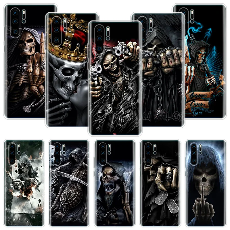 Grim Reaper Skull Skeleton Phone Case For Huawei Honor 10 9 20 9X 8A 8X 8S Lite Pro Y5 Y6 Y7 Y9S P Smart Z 2019 2021 10i 20i Cov