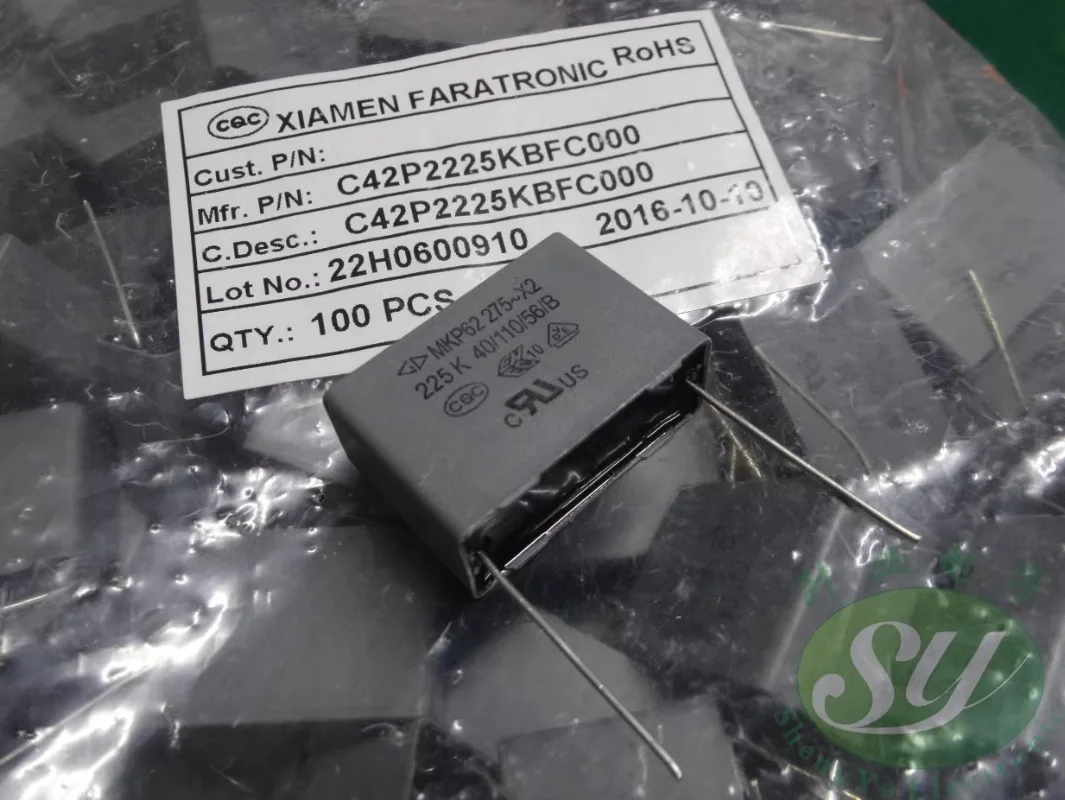 5PCS Fara MKP62 2.2uf/275vAC 2u2 225 Brand New 28mm Film Capacitor