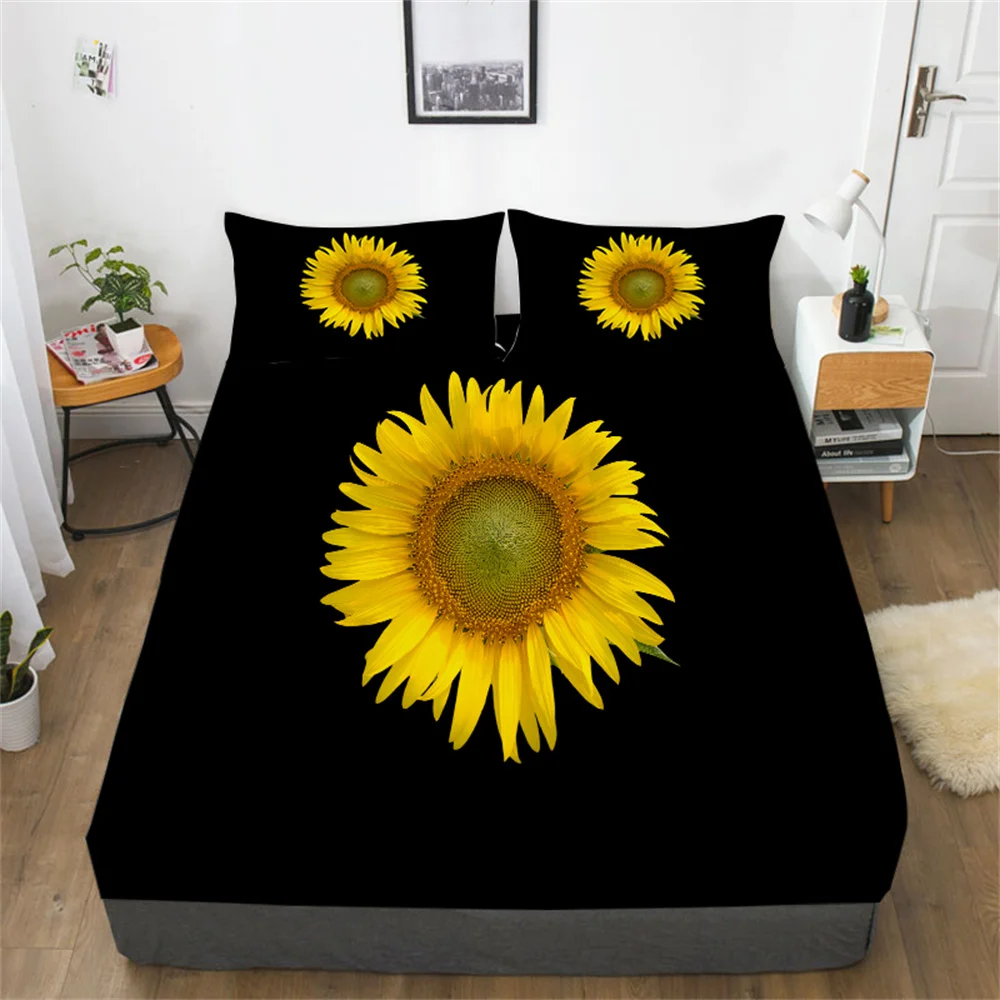 

Flower 3D Comforter Set Woman Girls Twin Bed Sets Home Bedclothes Queen Beds Sheets Cotton Print Fitted Sheet Pillowcase