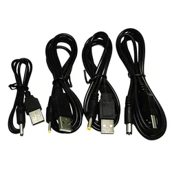 1 sztuk DC wtyk zasilacza USB konwersja do DC Jack 2.5x0.7 3.5*1.35 4.0*1.7 5.5x2.1 5.5x2.5mm 5V kabel zasilający linia łącząca