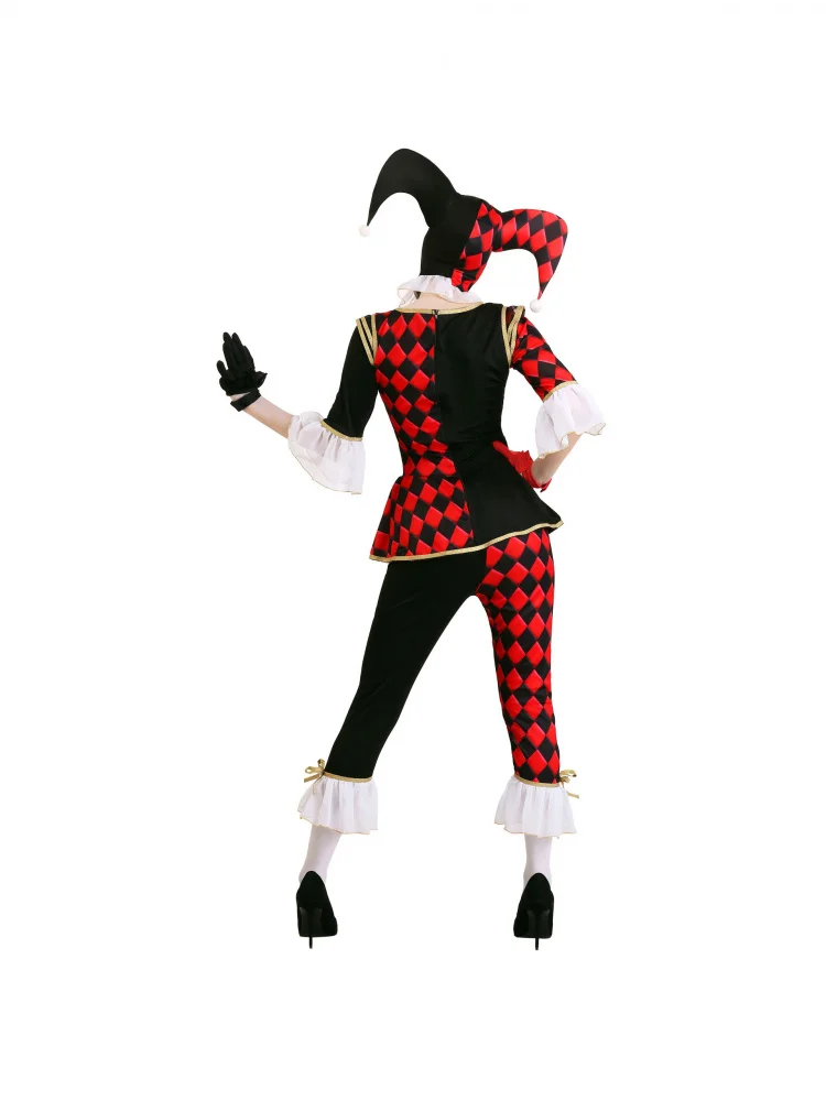 

MXL Страшный костюм клоуна Par loween Evil Cheered Clown Outfit orm Женская этническая одежда Юбка Сценическое выступление