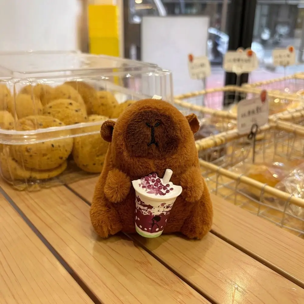 

Кавайная коробка, капибара, игрушечный брелок, имитация чая с молоком, мягкая пушистая сумка