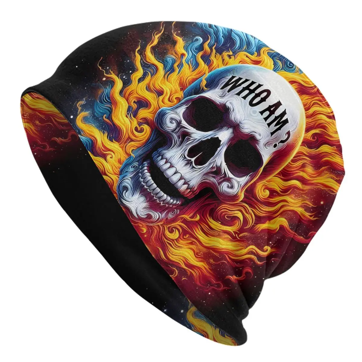 Fire Skull Beanies Caps Hat Fashion Bonnet Hats Men