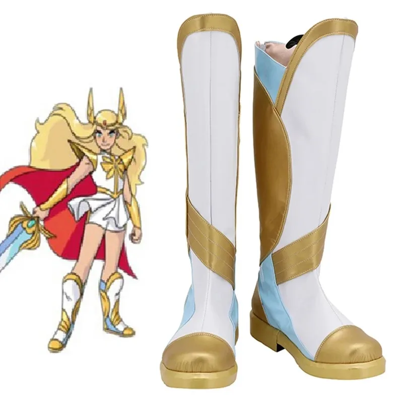 

Anime -Ra and the Princesses of Power - She-Ra Cosplay Shoes Boots Game Halloween Party Costumes Accessory Custom Made yi;4