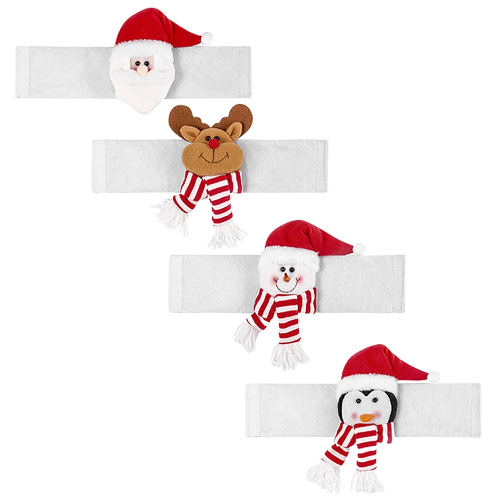 

4pcs Christmas Curtain Buckles Gold Tiebacks Decor Home Xmas Ropes Soft Non Woven Fabric Holiday nament Bedroom Living