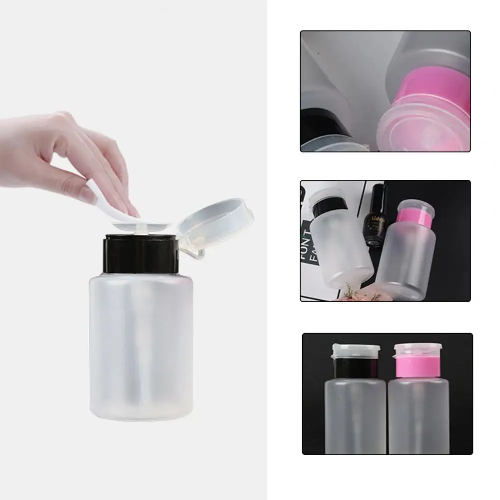 Bomba vacía rosa de alta calidad, dispensador de botellas de Alcohol líquido, removedor de esmalte de uñas, contenedor recargable de maquillaje, 150ML