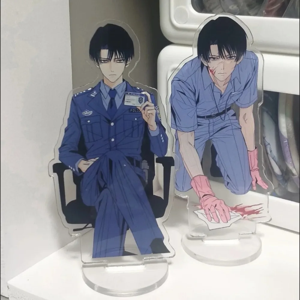 Nueva Figura Acrílica de Levi Ackerman, Ataque a los Titanes, Accesorios de Anime, Linda Figura de Dibujos Animados, Decoración de Escritorio, Coleccionables