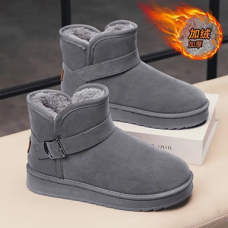 Winter Snow Boots Men Casual Slip on Ankle Boots Warm Fur Comfortable Sneakers Non-slip Botas Shoes for Man botas para hombre